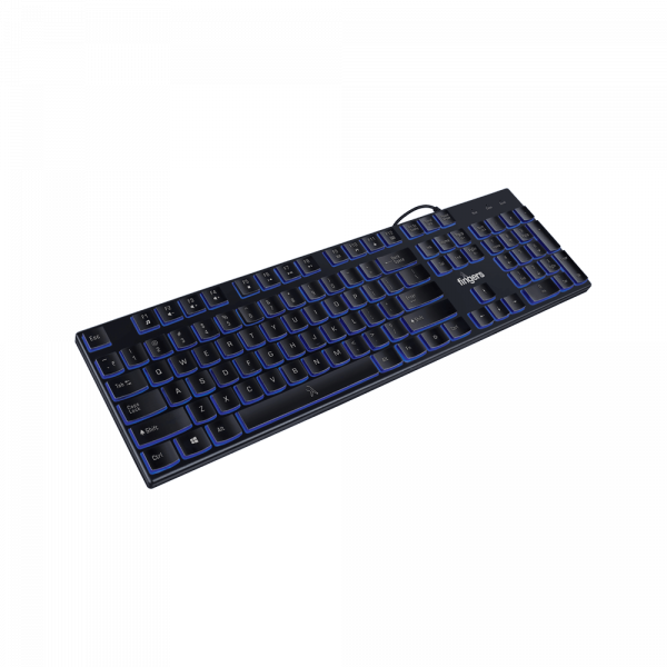 Fingers Gleaming BlueLit Keyboard