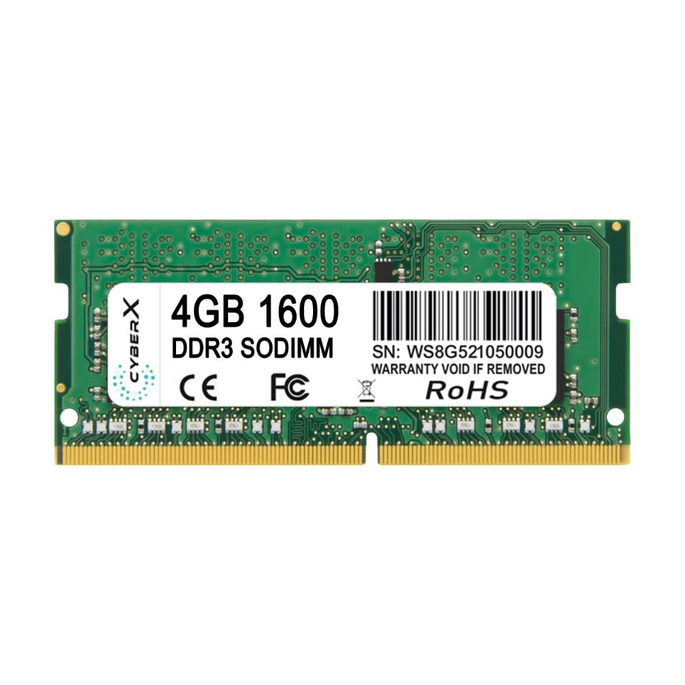 CyberX 4GB (4GBx1) DDR3 1600MHz Laptop RAM