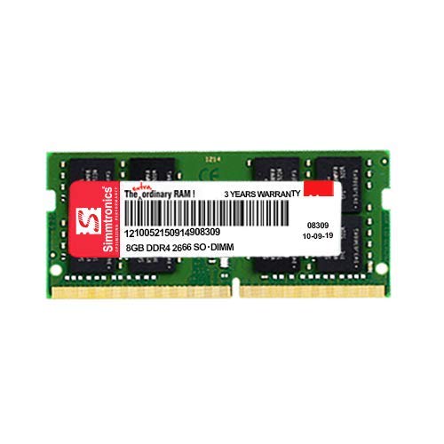 Simmtronics 8GB (8GBx1) DDR4 2666MHz Laptop RAM
