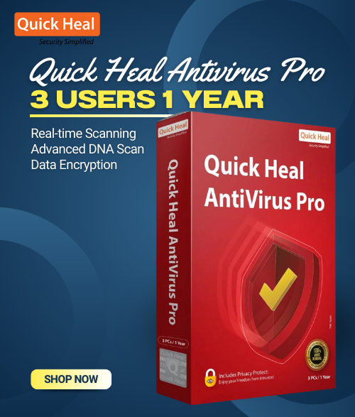 Quick Heal Antivirus Pro – 3 Users 1 Year