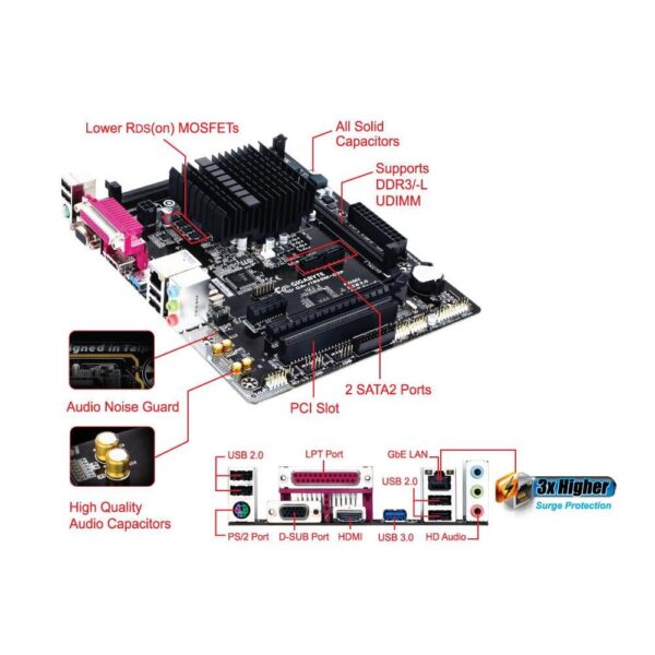 Gigabyte GA-J1800M-D3P Motherboard