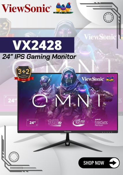 ViewSonic VX2428 24″ IPS Gaming Monitor