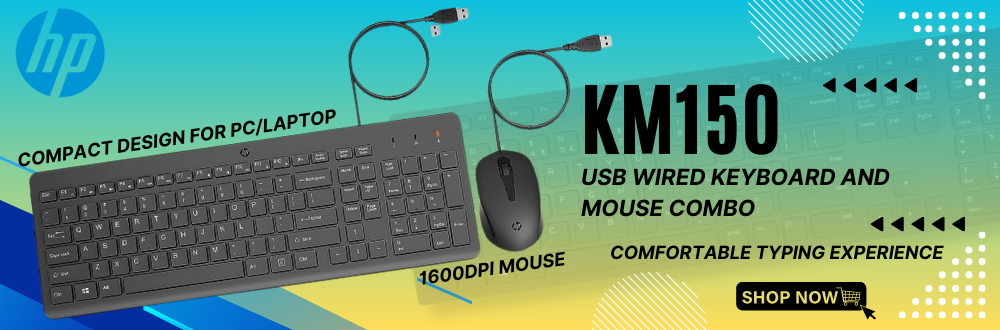 HP KM150 USB Wired Keyboard and Mouse Combo