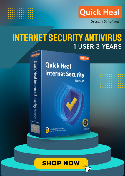 Quick Heal Internet Security Antivirus – 1 User 3 Years