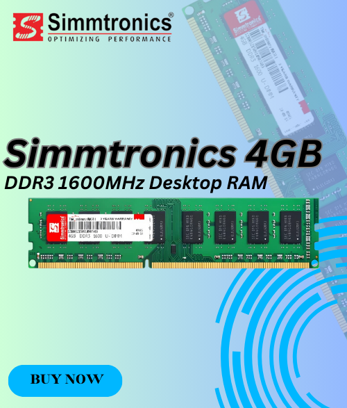 Simmtronics 4GB DDR3 1600MHz Desktop RAM