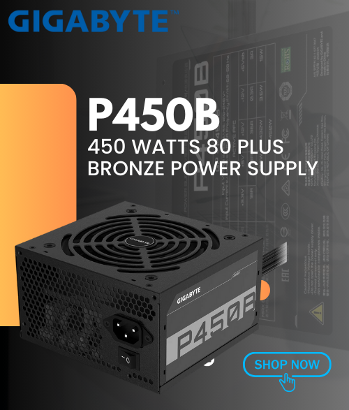 Gigabyte P450B 450 Watts 80 Plus Bronze Power Supply