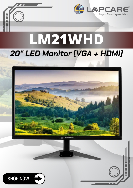 Lapcare LM21WHD 20″ LED Monitor (VGA + HDMI)