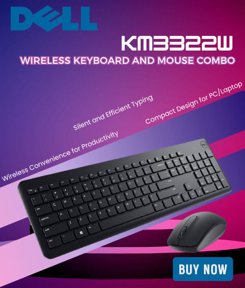 Dell KM3322W Wireless Keyboard and Mouse Combo