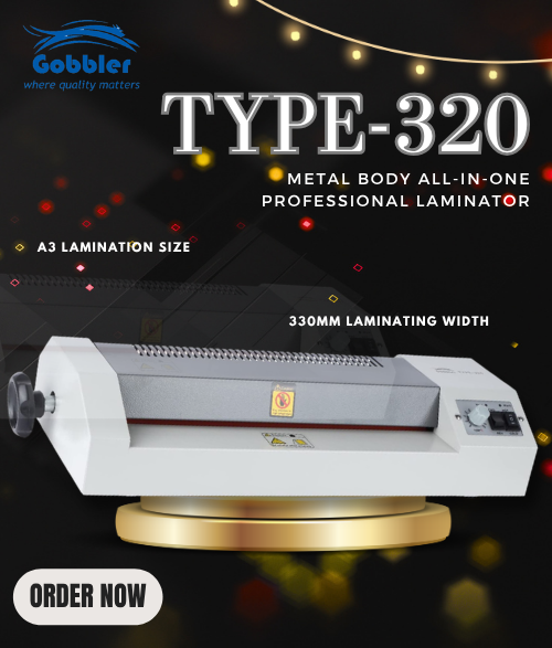 Gobbler Type-320 Metal Body All-in-One Professional Laminator