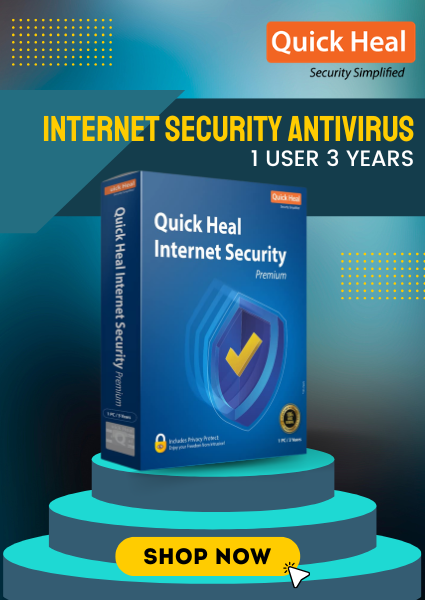 Quick Heal Internet Security Antivirus – 1 User 1 Year