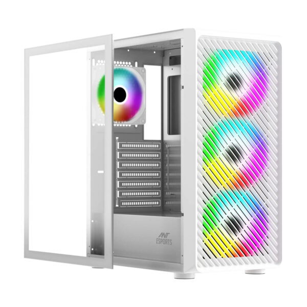 Ant Esports 211 Air ARGB Gaming Cabinet (White)