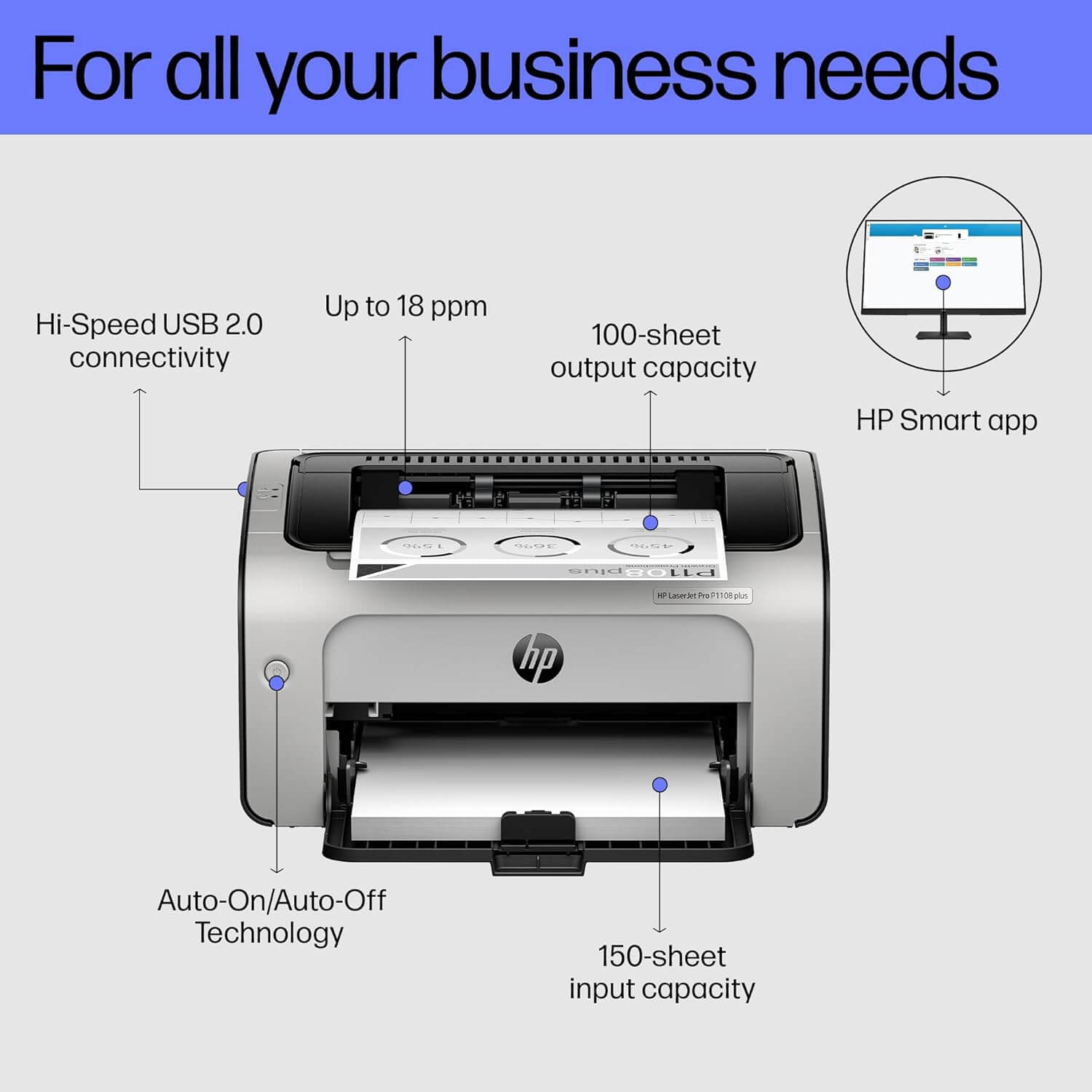 PRT_HP_P1108PLUS-4 HP LaserJet P1108 Plus Monochrome Single Function Laser Printer