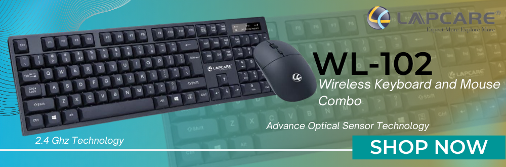 Lapcare WL-102 Wireless Keyboard and Mouse Combo
