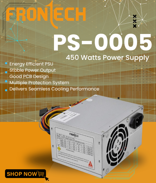 Frontech PS-0005 450 Watts Power Supply