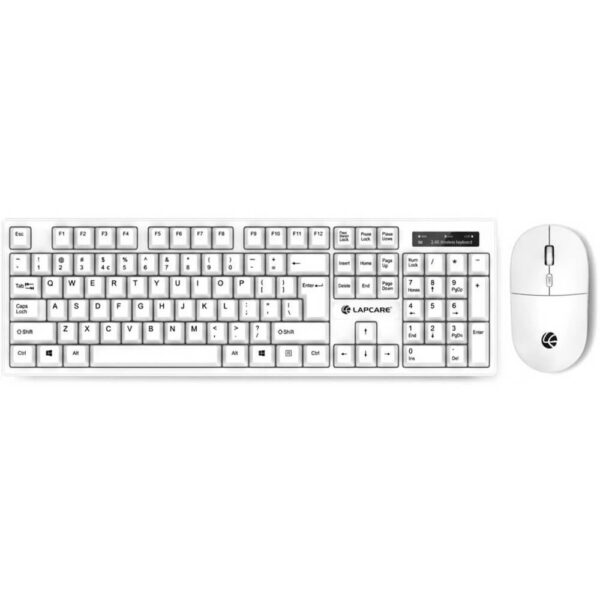 Lapcare WL-102 Wireless Keyboard and Mouse Combo (White)