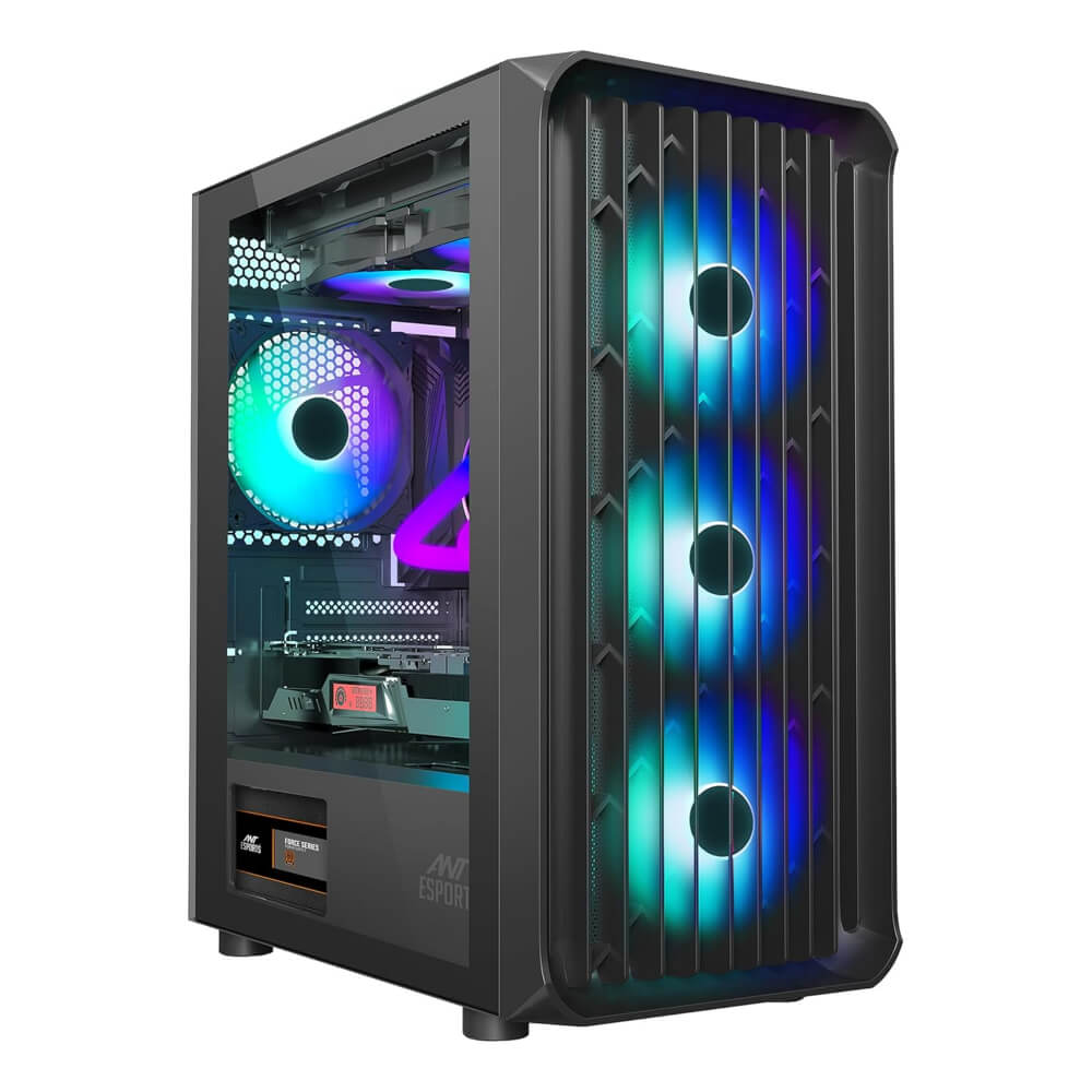 Ant Esports 205 Air Mid Tower Gaming Cabinet (Black) Ant Esports 205 Air Mid Tower Gaming Cabinet (Black)