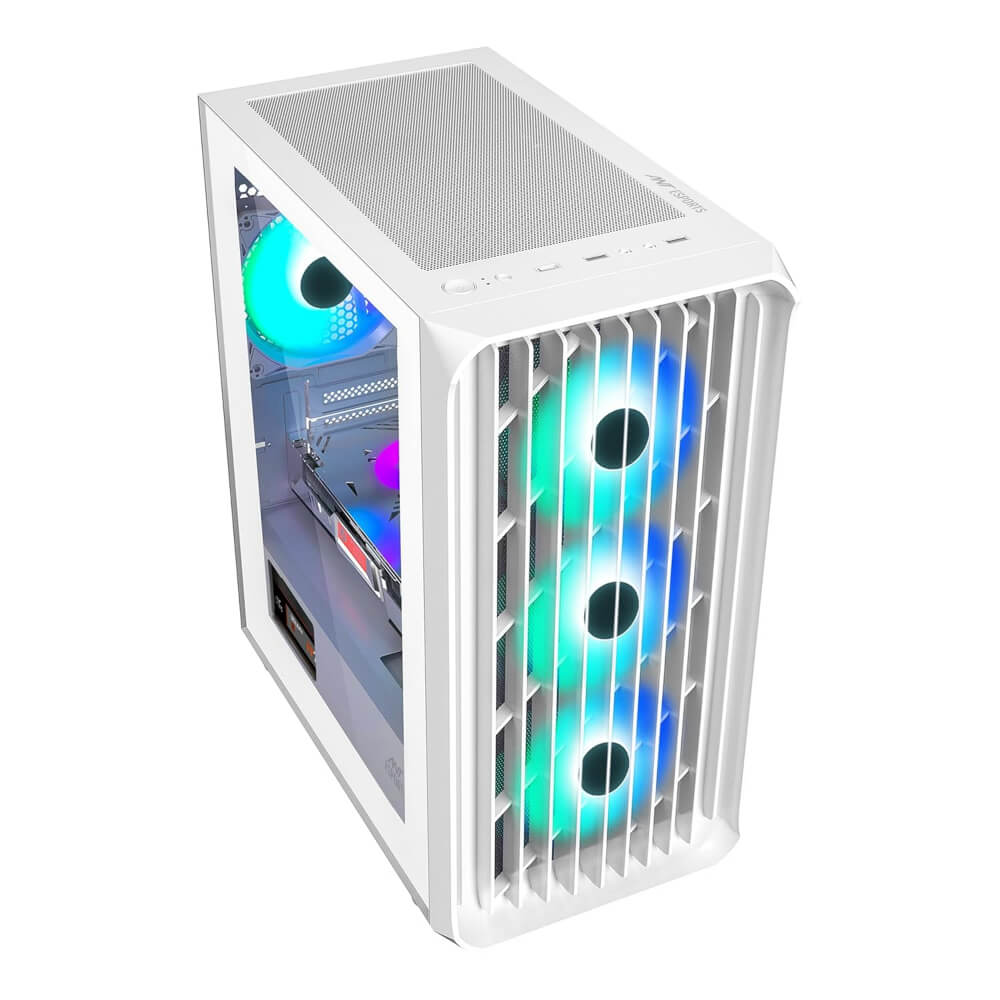 PC_205_AIR_WHT-3 Ant Esports 205 Air Mid Tower Gaming Cabinet (White)